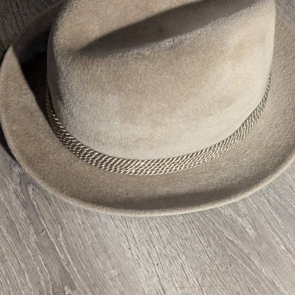 Classic Tan Fedora with Feather Accent - Picture 3 of 9